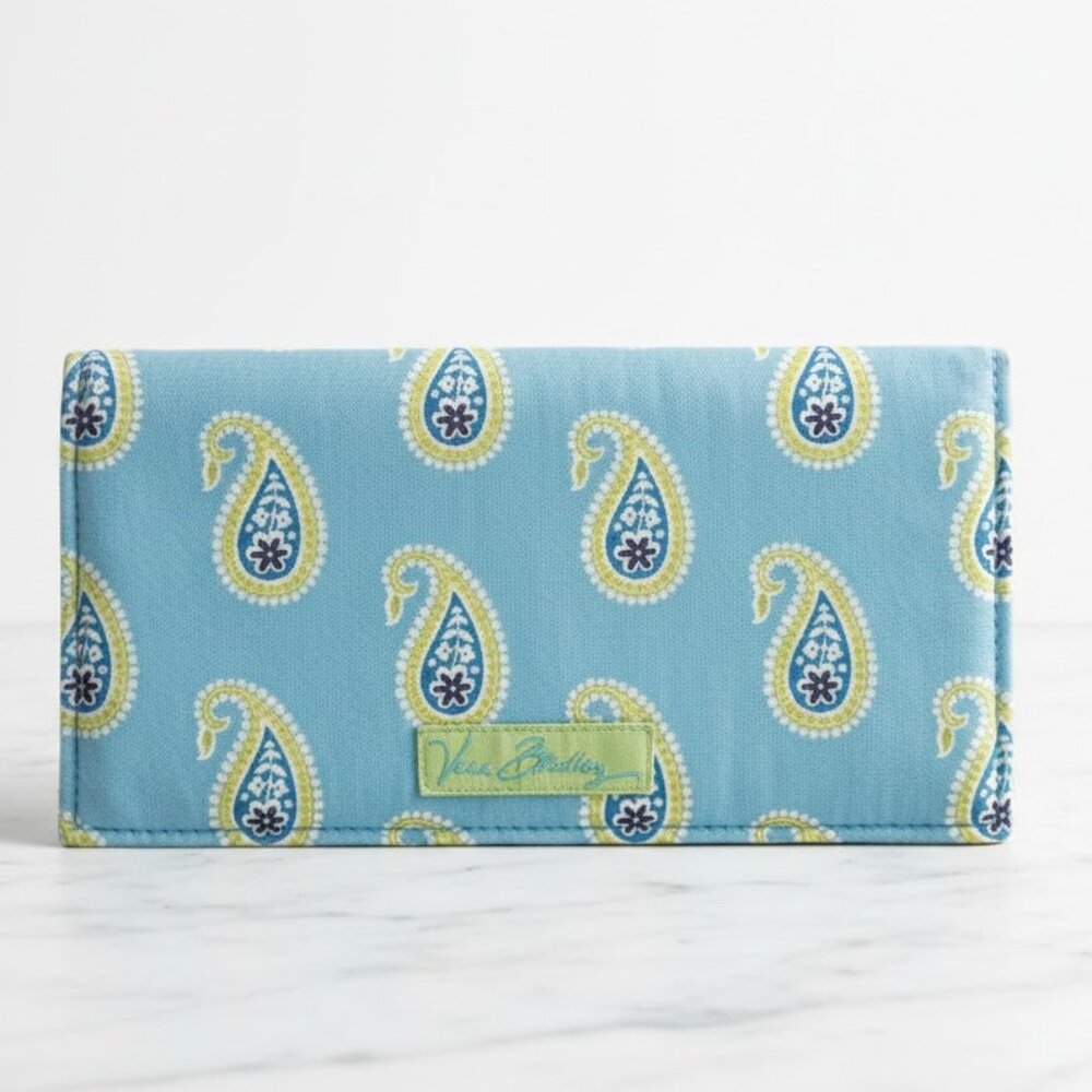 Vera Bradley Blue Paisley Checkbook Cover